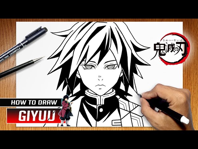 Drawing Giyuu Tomioka - [Demon Slayer - Kimetsu no Yaiba]  Drawing Giyuu  Tomioka [Demon Slayer - Kimetsu no Yaiba] Já pensou em desenhar o seu  personagem favorito sem precisar copiar por