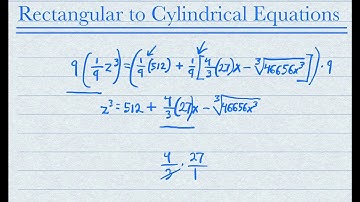 Converting Rectangular to Cylindrical Equations