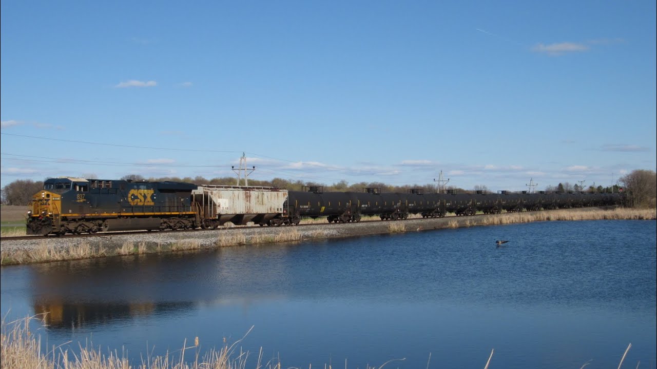 CSX 837 Leads CP 587 WB Through Buffalo & More