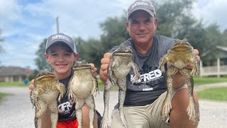 Took A Ten Year Old Fan Frogging For His Birthday (Catch*Clean*Cook)Sauce Piquant &amp; Fried Frog Legs