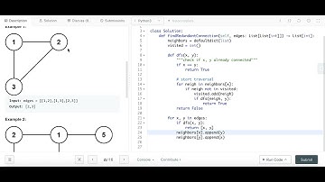 Redundant Connection - Leetcode 684 - DFS - Python