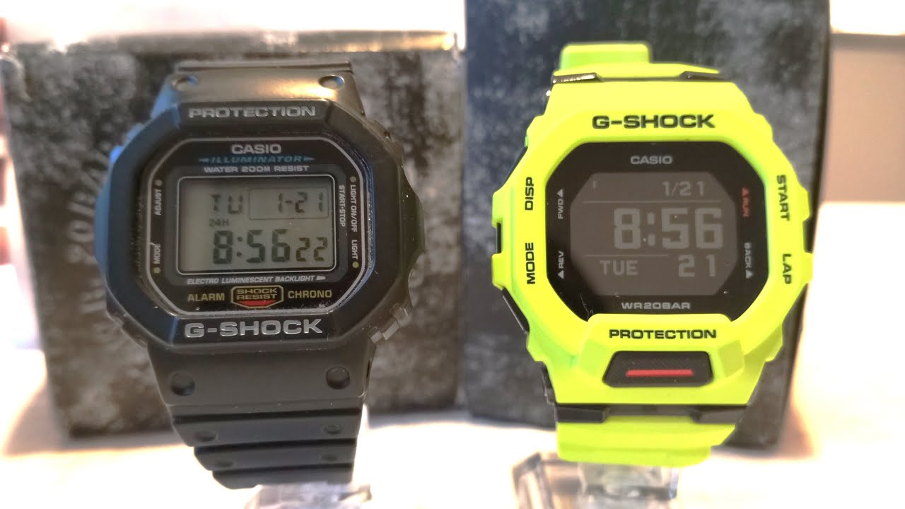 Casio DW-5600 vs GDB-200 - YouTube