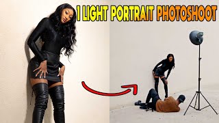 Portrait Photoshoot Session With Model | Behind The Scenes | Canon R5 + Off Camera Flash (1 Light)