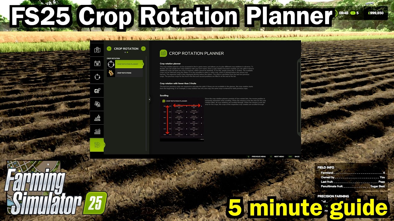 Руководство по севообороту в FS25 | Краткое руководство по этому новому моду