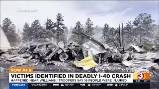 Victims identified in fiery crash on I-40 near Williams