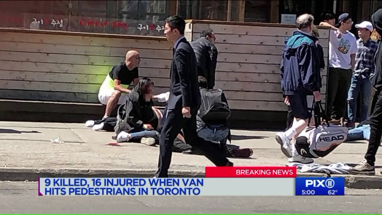 9 dead in Toronto van attack - YouTube