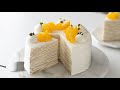 レモンのミルクレープの作り方 Lemon Mille Crepe＊No Oven｜HidaMari Cooking