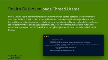 Realm Database | Belajar Pemrograman Mobile Dasar   Android | 4.2 Simpan dan tampilkan data realm ob
