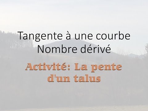 Activité: Pente d'un