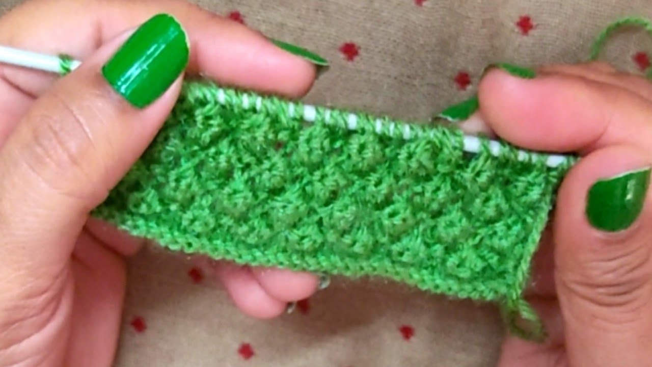 easy two row repeat knitting pattern - YouTube