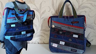 Denim alterations. DIY backpack bag. Step by step sewing. Upcycling. by MY DAY        Lu-Ko 12,135 views 2 weeks ago 14 minutes, 3 seconds