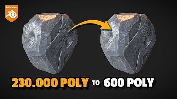 Transfer HIGH POLY details to LOW POLY object in Blender