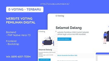 Aplikasi E-Voting Pemilihan Digital Berbasis Web Menggunakan PHP dan MySQL Terbaru