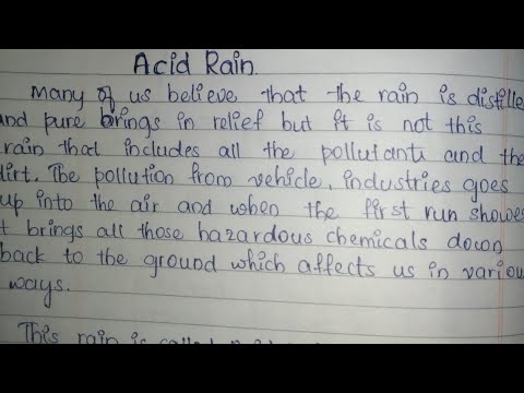 essay on acid rain in 200 words