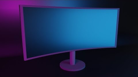 How to make a 3d Curved Monitor in Blender