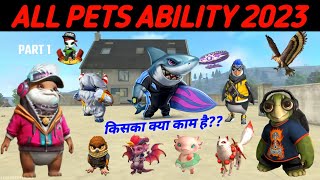 FreeFire All Pets Ability full Explain 2023 in Hindi || AR ROWDY 99 ✓