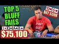 TOP 5 BLUFF FAILS | Million Dollar Cash Game 4.0 Highlights ♠ Live at the Bike!