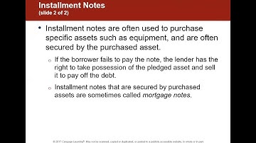 Financial - Ch 10 - Installment Notes/Contingent Liabilities