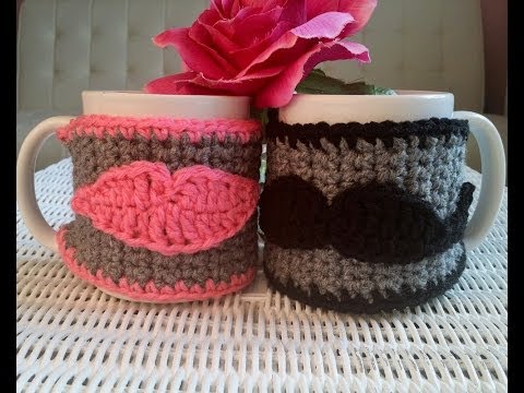 Crochet Glama's His x Hers Cup Cozies