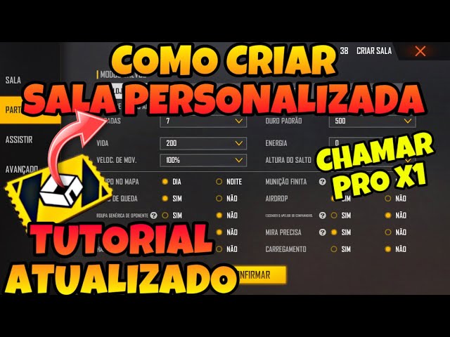 Free Fire: como criar sala personalizada, free fire