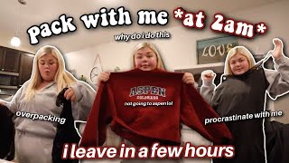 PACK WITH ME AT 2 AM *the night before my trip lol* | vlogmas 19