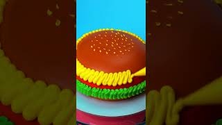 [Cake Decoration Idea] Easy Practice How to make Beautiful Hamburger Cake Design Shorts
