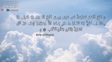 (الحج أشهر معلومات) آيات الحج بصوت القارئ باسل مصطفى | ayat alhajj