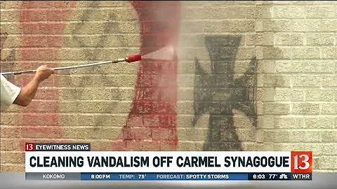 Synagogue graffiti being eliminated