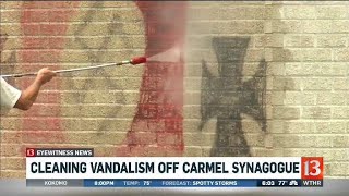 Synagogue graffiti being eliminated