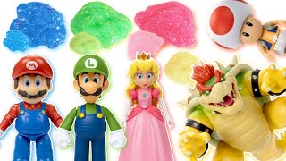 The Super Mario Bros Movie DIY Slime with Luigi, Bowser, Toad and Princess