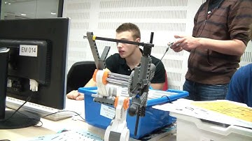 RWTH Aachen "MATLAB meets Mindstorms" Project - 2DOF Rapid Fire Shooting Robot in action