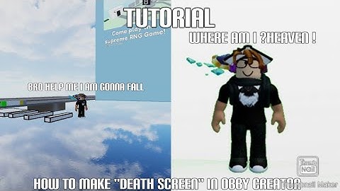How To Make Death Screen In Obby Creator|Bacozy