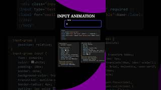 Input Animation Using| Html,Css and Js ??‍???? coding javascript