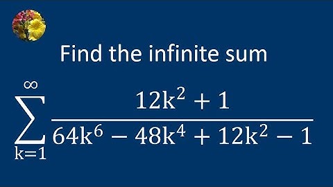 Evaluating the infinite sum using basic techniques
