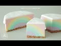 노오븐 🌈 파스텔 레인보우 치즈케이크 만들기 : No-Bake Pastel Rainbow Cheesecake Recipe | Cooking tree