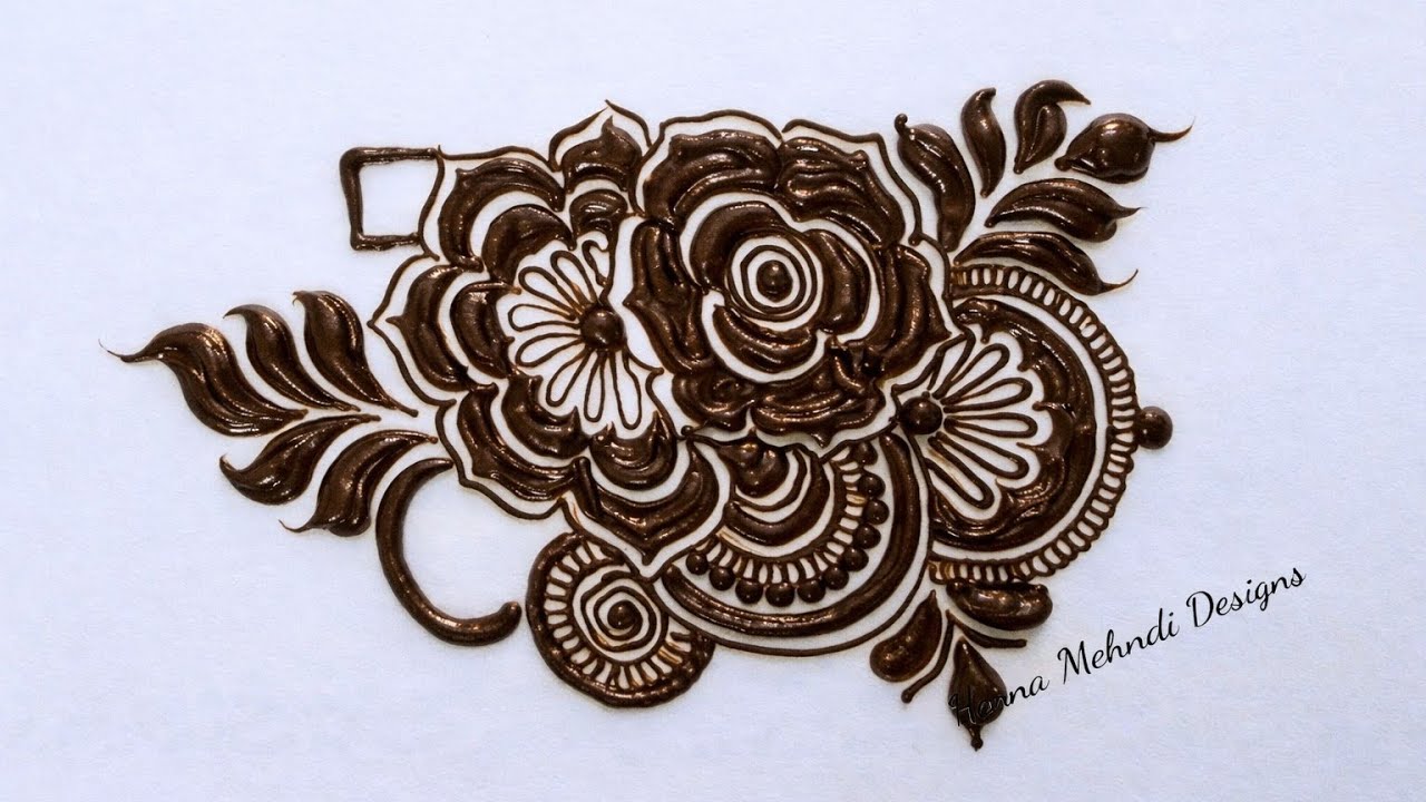 Arabic mehndi design back hand | Flower mehndi design easy and beautiful 