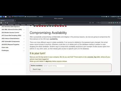 SQL Injection (intro) Compromising Availability