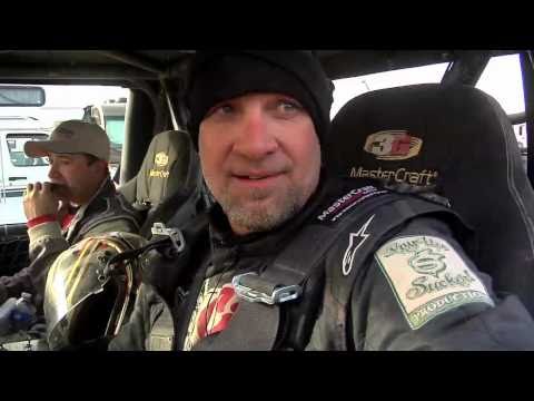 Race footage and interview with Jesse James at the...