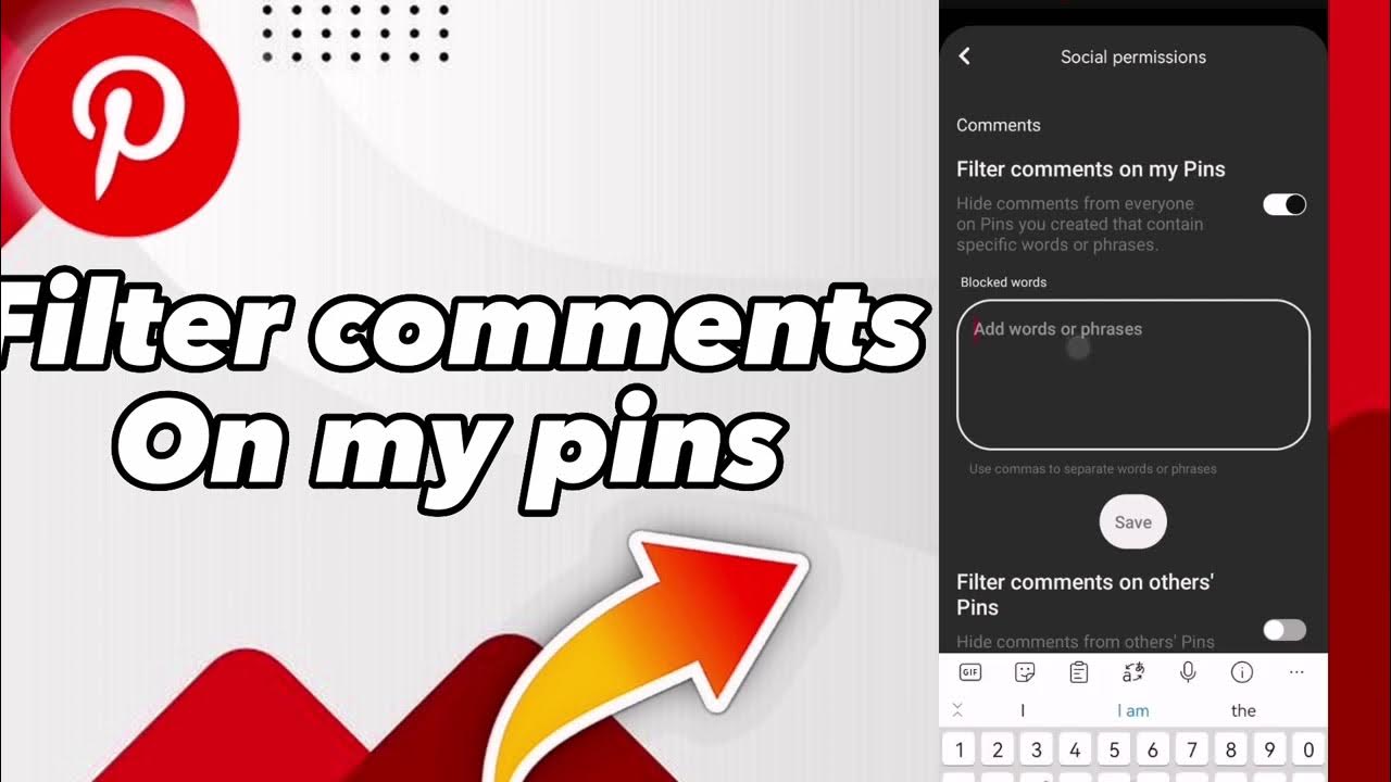 How to Filter Comments on My Pins on Pinterest YouTube