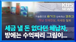 세금 낼 돈 없다던 고액 체납자, 방에는 수억짜리 그림이... / KBS  2024.05.19.