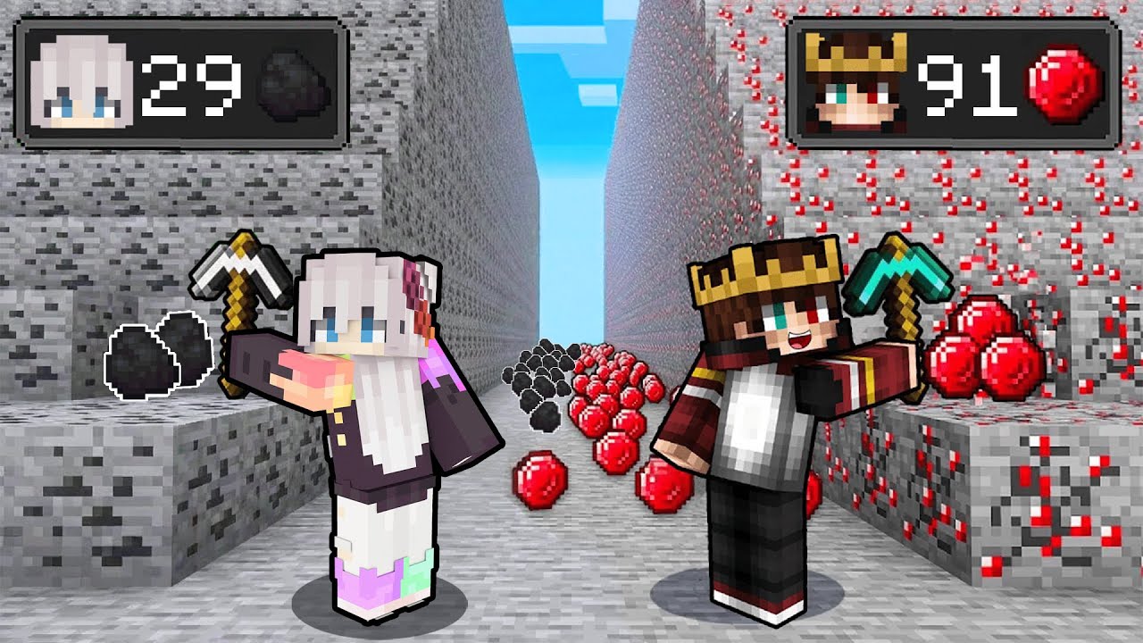 1$ FAKİR MADEN VS 1000$ ZENGİN MADEN YARIŞMASI - 😱 Minecraft