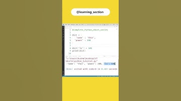 How to add element/items in Dictionary  - Python | Learning Section