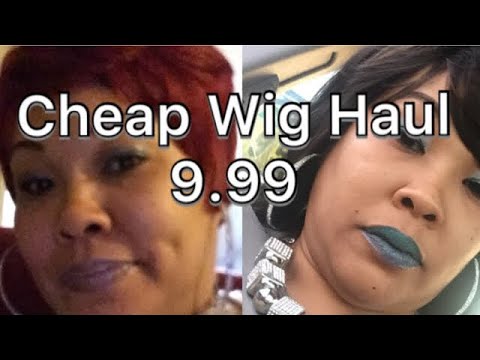 Trying on Cheap Wigs