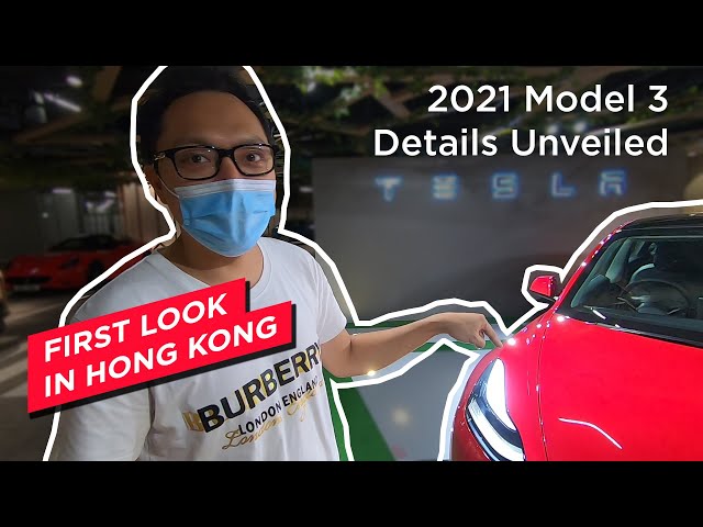 Refreshed Model 3 2021 Details Unveiled - First Look in Hong Kong 