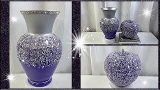 DIY STUNNING CRUSHED GLASS HIGH END DECOR  | MOTHERS DAY GIFT IDEA! | PURPLE SERIES PART 3