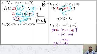 Grade 8 - Function Notation