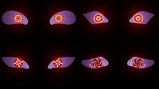 Sharingan Rinnigan Naruto Eyes 4K Motion Background 1hour No sound Animation