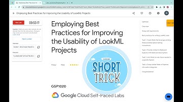 [NEW] Employing Best Practices for Improving the Usability of LookML Projects || #qwiklabs  #GSP1020