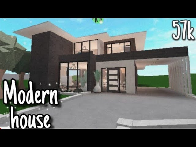 Bloxburg, Casa de 2 andares moderna com tons claros 65k