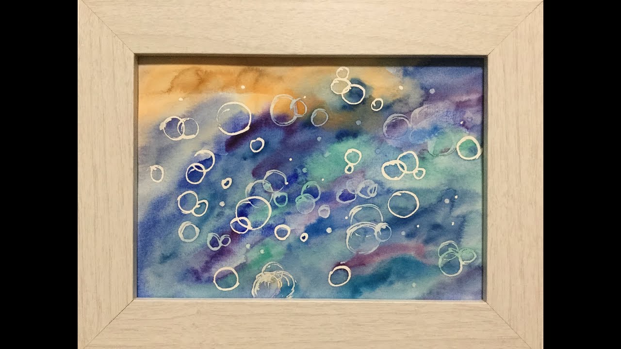 水彩画 水玉模様 “Watercolor Polka dots” “수채화 물방울 무늬” - YouTube
